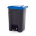 Pedal Bin; 80L; Polypropylene; Grey Body & Blue Lid CPB80Z_Blue Lid