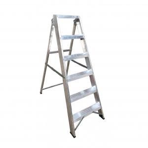 Climb-It Aluminium Swingback Stepladder; 6 Tread; 150kg; Silver CTS06Z