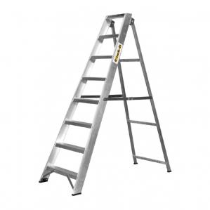 Climb-It Aluminium Swingback Stepladder; 7 Tread; 150kg; Silver CTS07Z