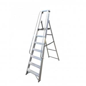 Climb-It Aluminium Swingback Stepladder; 10 Tread with Handrails;