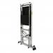 Climb-It® Folding Work Platform; 3 Tread; 150kg; SilverBlack EP990Y