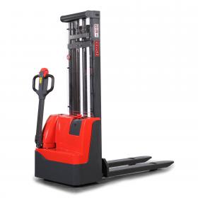 Vulcan Fully Powered Stacker Fork Length mm: 1150 Lift Height mm 2000 1000kg Steel Black/Red FPSCC1020