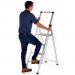 Climb-It® Slim Folding Step; 4 Tread; Aluminium; 150kg; Silver FS194Z