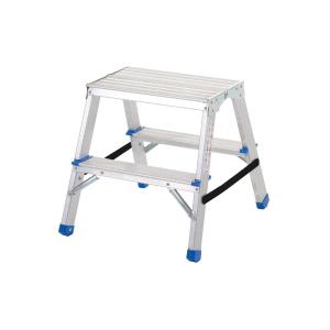 Folding Handy Step 2 Tread Aluminium 150kg SilverBlue FS253Z