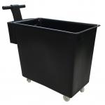 100% Recylced Polyethylene Mobile Tapered Truck with Handle 200L Black GBK18200H