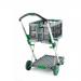 Clever Folding Trolley; c/w 1 Folding Box; Injected Moulded Plastic/Anodised Aluminium; 60kg; Grey/Black/Green GC051Y
