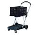 Clever Folding Trolley; c/w 1 Folding Box; Injected Moulded Plastic/Anodised Aluminium; 60kg; Black/Silver GC058Y_Black