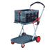 Clever Folding Trolley; c/w 1 Folding Box; Injected Moulded Plastic/Anodised Aluminium; 60kg; Grey/Black/Red GC058Y_Red