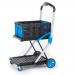 Proplaz Clever Trolley c/w 1 Folding Box; Injected Moulded Plastic/Anodised Aluminium; 70kg; Black/Blue/Silver GC062Y