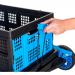 Proplaz Clever Trolley c/w 1 Folding Box; Injected Moulded Plastic/Anodised Aluminium; 70kg; Black/Blue/Silver GC062Y