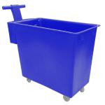 Food Grade Mobile Tapered Truck with Handle 200L Blue GC180200H_Blue