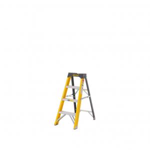 Climb-It Glass Fibre Swingback Stepladder; 3 Tread; 150kg; YellowBlack