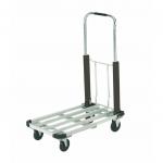 Multi Position Trolley; 725 x 420 x 960; Fixed/Swivel Castors; Aluminium; 150kg; Silver/Black GI001Y