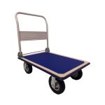 Large Folding Trolley 907 x 608 x 925 Fixed/Swivel Wheel/Castors Steel 350kg Light Grey/Blue GI009P