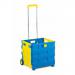 Proplaz Folding Box Truck; Fixed Wheels; Plastic; 25kg; Blue/Yellow GI040Y