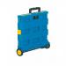 Proplaz Folding Box Truck; Fixed Wheels; Plastic; 35kg; Blue/Yellow GI041Y