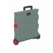 Proplaz® Folding Box Truck with Removable Lid; Fixed Wheels; Plastic; 35kg; GreyRed GI042Y