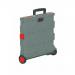 Proplaz Folding Box Truck with Removable Lid; Fixed Wheels; Plastic; 35kg; Grey/Red GI042Y