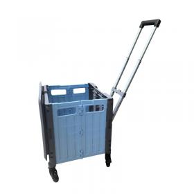 GREYBLUE FOLDING BOX TRUCK - 4 x Swivel Castors - Rotating Lid - Tilt Handle GI047Y