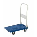 Folding Platform Trolley 600 x 385 x 820 Fixed/Swivel Castors Steel/Plastic 120kg Blue GI153Y_Blue