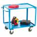 2 Tier Shelf Trolley; 1100 x 700 x 980; Fixed/Swivel Castors; Steel; 300kg; Blue GI230H