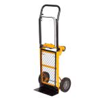 Three Position Truck with Bag Holder Fixed/Swivel Wheels Steel 80kg Black/Yellow GI354Y