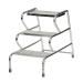 Fort Stable Step; 3 Tread Without handrail; Mesh; Galvanised GS3003G
