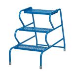 Fort Stable Step 3 Tread Without handrail Mesh Blue GS3003M
