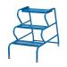 Fort Stable Step; 3 Tread Without handrail; Mesh; Blue GS3003M