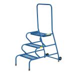 Fort Stable Step 3 Tread With handrail  Mesh Blue GS3113M