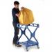 Folding Laundry Trolley; Swivel Castors; Plastic/PVC; 70kg; Blue/Yellow HI513Y