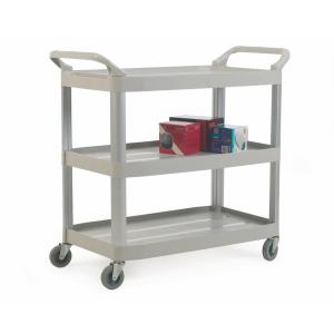 Large Shelf Trolley 3 Tier Swivel Castors Aluminiumplastic 120kg