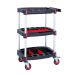 Proplaz Handy Tool Trolley; 3 Shelf; 100kg; Black/Silver HI663Y