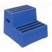 Heavy Duty Polyethylene Industrial Step; 2 Tread; Blue HPE02Z_Blue