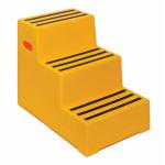 Heavy Duty Polyethylene Industrial Step 3 Tread Yellow HPE03Z_Yellow