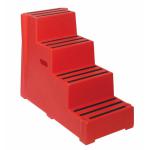 Heavy Duty Polyethylene Industrial Step 4 Tread Red HPE04Z_Red