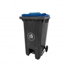 Pedal Wheeled Bin 240L Polypropylene Dark Grey/ Dark Grey Lid LPB240Z_DGrey Lid