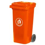 Wheelie Bin 120L 30% Recycled Polyethylene Red/Orange LWB120Y_Red/Orange