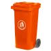 Wheelie Bin; 120L; 30% Recycled Polyethylene; Red/Orange LWB120Y_Red/Orange