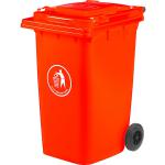 Wheelie Bin 240L 30% Recycled Polyethylene Red/Orange LWB240Y_Red/Orange
