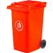 Wheelie Bin; 240L; 30% Recycled Polyethylene; Red/Orange LWB240Y_Red/Orange