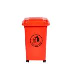Wheelie Bin 30L 30% Recycled Polyethylene Red/Orange LWB30Y_Red/Orange
