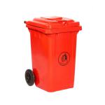 Wheelie Bin 80L 30% Recycled Polyethylene Red/Orange LWB80Y_Red/Orange