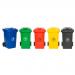Wheelie Bin; 80L; 30% Recycled Polyethylene; Red/Orange LWB80Y_Red/Orange