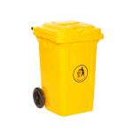 Wheelie Bin 80L 30% Recycled Polyethylene Yellow LWB80Y_Yellow