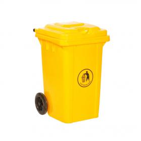 Wheelie Bin 80L 30% Recycled Polyethylene Yellow LWB80Y_Yellow