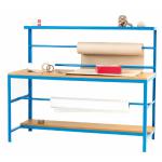 Economy Packing Bench Overall Size L x W x H mm: 1525 x 610 x 1525 Blue/Wood MB156M