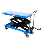 Vulcan Double Scissor Lift Table Platform Size W x D mm: 910 x 500 500kg Steel Blue MLTD50Y