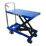 Vulcan Single Scissor Lift Table Platform Size W x D mm: 700 x 450 150kg Steel Blue MLTS15Y
