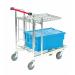 Stock Trolley with Folding Top Shelf; 200kg; Silver NST10Y